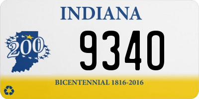 IN license plate 934O