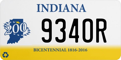 IN license plate 934OR