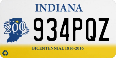 IN license plate 934PQZ