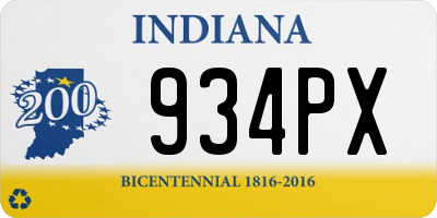 IN license plate 934PX