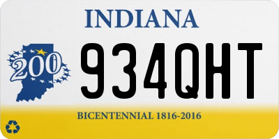 IN license plate 934QHT