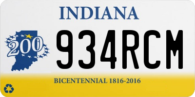 IN license plate 934RCM