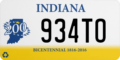 IN license plate 934TO