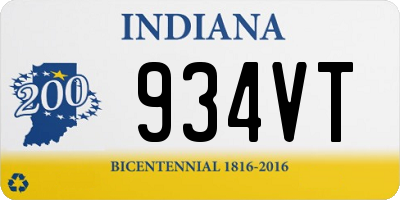 IN license plate 934VT