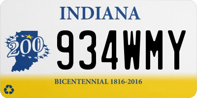 IN license plate 934WMY