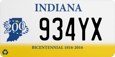 IN license plate 934YX