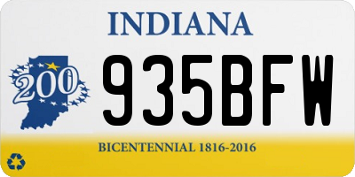 IN license plate 935BFW