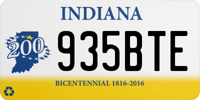 IN license plate 935BTE