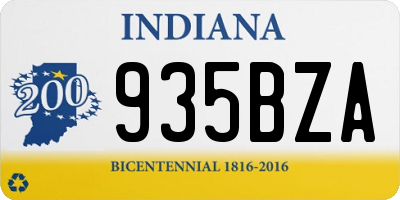 IN license plate 935BZA