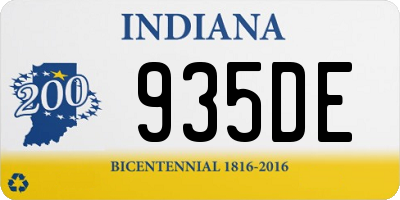 IN license plate 935DE