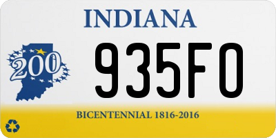 IN license plate 935FO