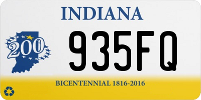 IN license plate 935FQ