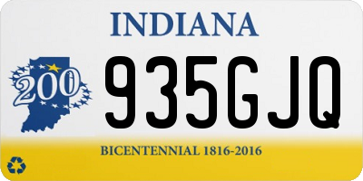 IN license plate 935GJQ