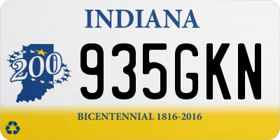 IN license plate 935GKN