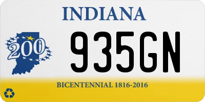 IN license plate 935GN