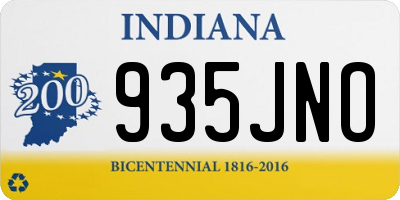 IN license plate 935JNO