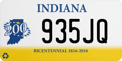 IN license plate 935JQ