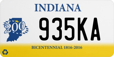 IN license plate 935KA