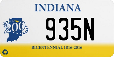 IN license plate 935N