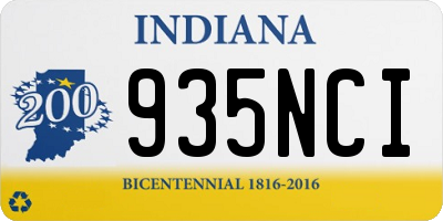 IN license plate 935NCI
