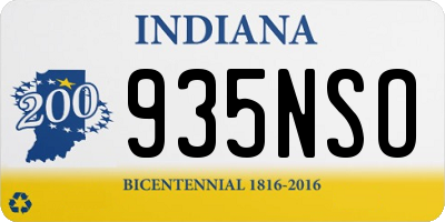 IN license plate 935NSO
