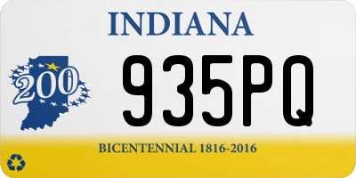 IN license plate 935PQ