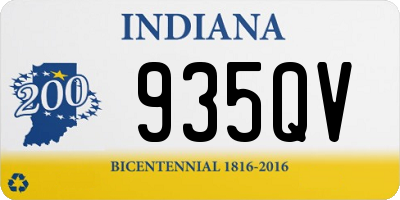 IN license plate 935QV