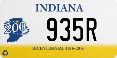 IN license plate 935R