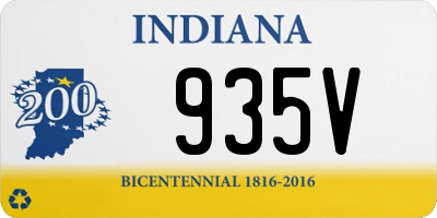 IN license plate 935V