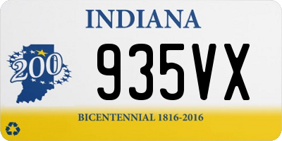 IN license plate 935VX