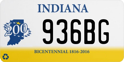 IN license plate 936BG