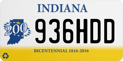 IN license plate 936HDD