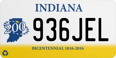 IN license plate 936JEL