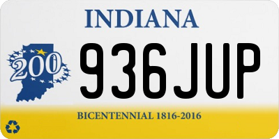 IN license plate 936JUP