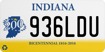 IN license plate 936LDU