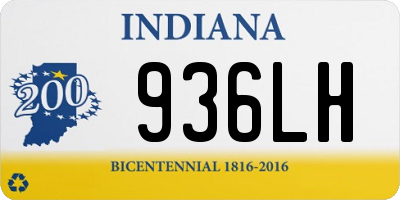 IN license plate 936LH