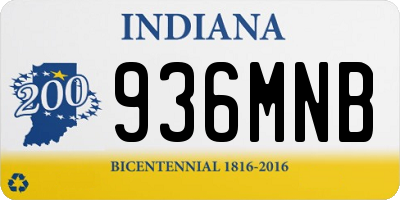 IN license plate 936MNB