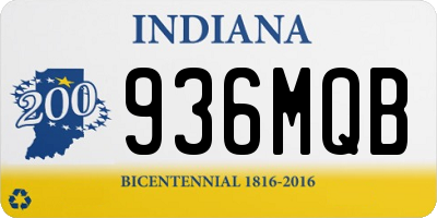 IN license plate 936MQB