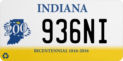 IN license plate 936NI