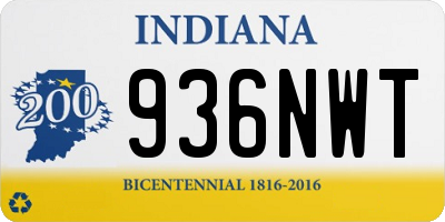 IN license plate 936NWT