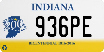 IN license plate 936PE