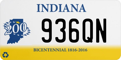 IN license plate 936QN