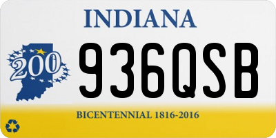 IN license plate 936QSB