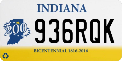 IN license plate 936RQK