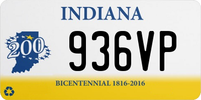 IN license plate 936VP