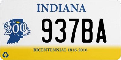 IN license plate 937BA