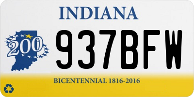 IN license plate 937BFW