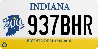 IN license plate 937BHR