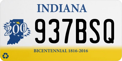 IN license plate 937BSQ