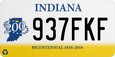 IN license plate 937FKF